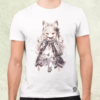 Chibi macskalány v3 férfi póló