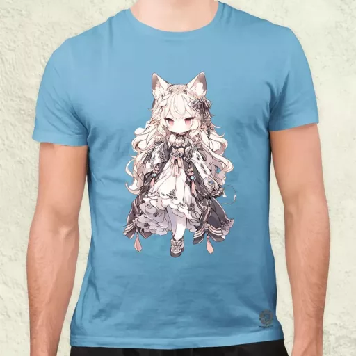 Chibi macskalány v3 férfi póló