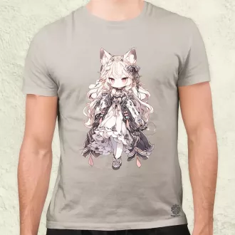 Chibi macskalány v3 férfi póló