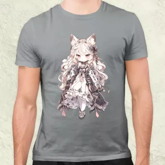 Chibi macskalány v3 férfi póló