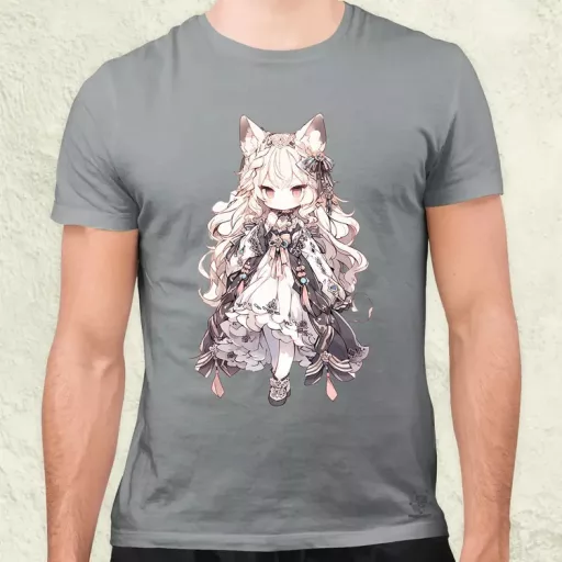 Chibi macskalány v3 férfi póló