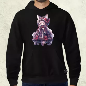 Chibi macskalány v4 férfi pulóver