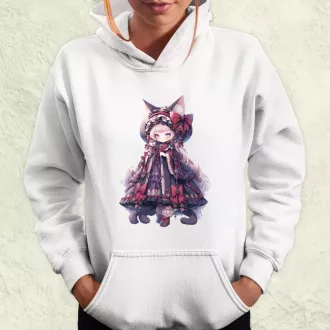 Chibi macskalány v4 női pulóver