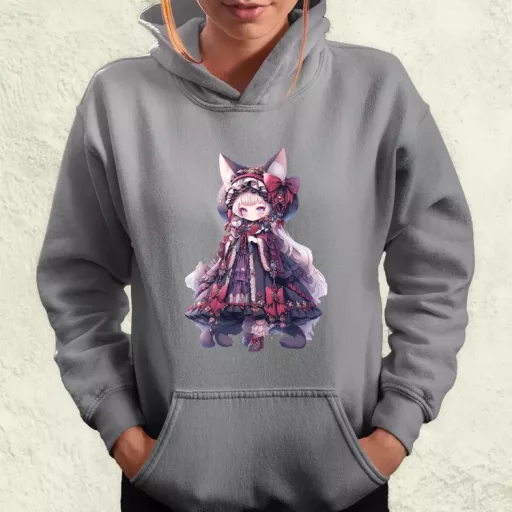 Chibi macskalány v4 női pulóver
