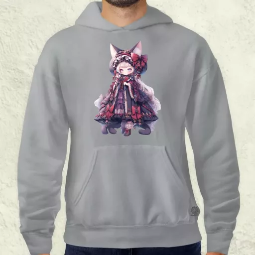 Chibi macskalány v4 férfi pulóver