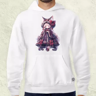 Chibi macskalány v4 férfi pulóver