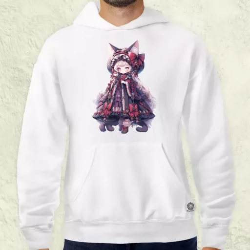 Chibi macskalány v4 férfi pulóver