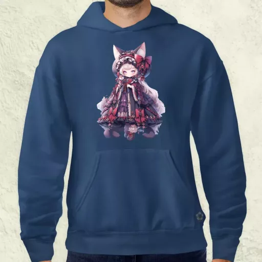 Chibi macskalány v4 férfi pulóver