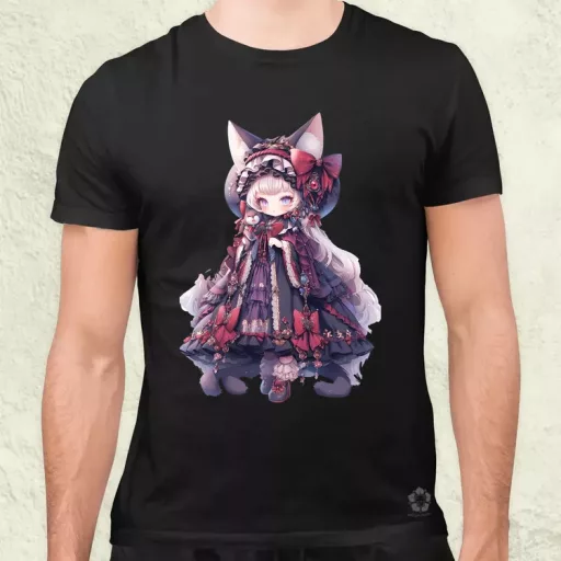 Chibi macskalány v4 férfi póló