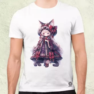 Chibi macskalány v4 férfi póló