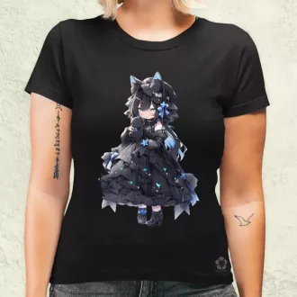 Chibi macskalány v5 női póló