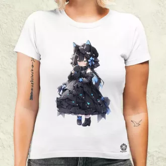 Chibi macskalány v5 női póló
