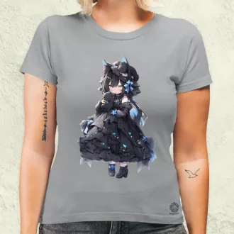 Chibi macskalány v5 női póló