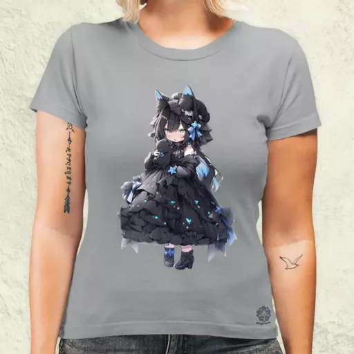 Chibi macskalány v5 női póló