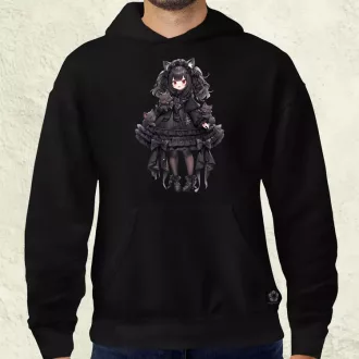 Chibi macskalány v6 férfi pulóver