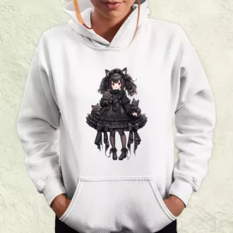 Chibi macskalány v6 női pulóver