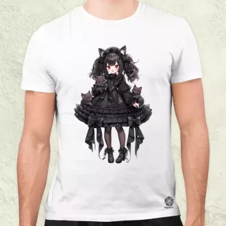 Chibi macskalány v6 férfi póló