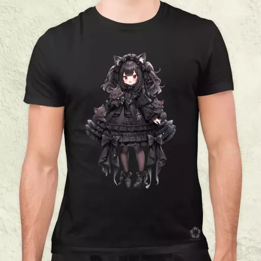 Chibi macskalány v6 férfi póló