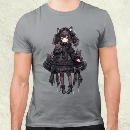 Chibi macskalány v6 férfi póló