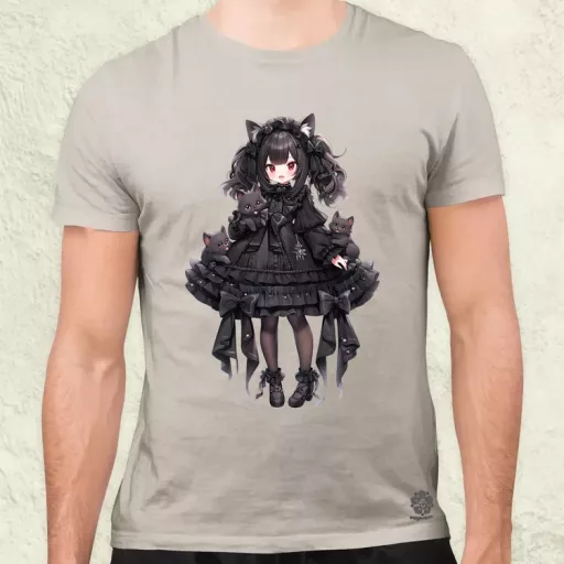 Chibi macskalány v6 férfi póló