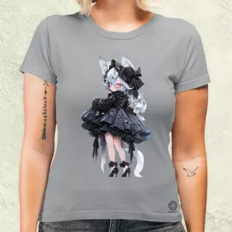 Chibi macskalány v7 női póló