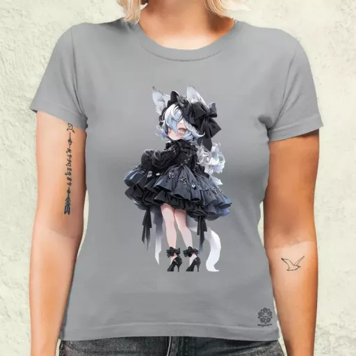 Chibi macskalány v7 női póló