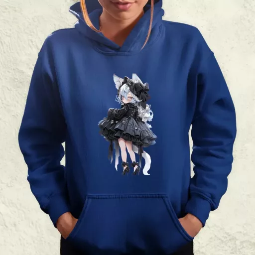 Chibi macskalány v7 női pulóver