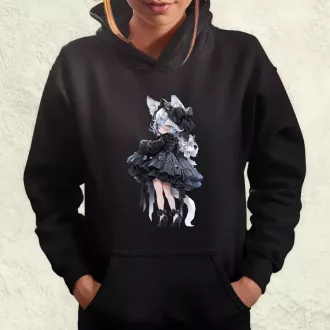 Chibi macskalány v7 női pulóver