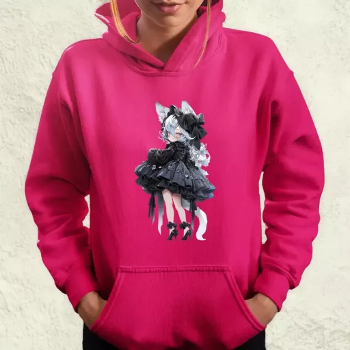 Chibi macskalány v7 női pulóver