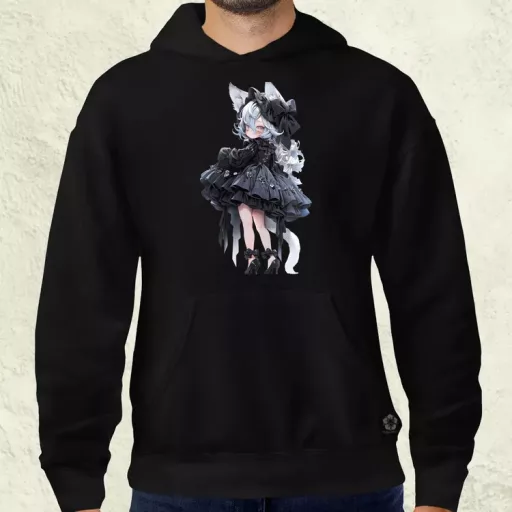 Chibi macskalány v7 férfi pulóver