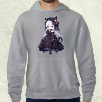 Chibi macskalány v8 férfi pulóver