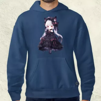 Chibi macskalány v8 férfi pulóver