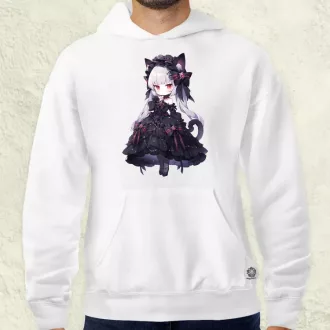 Chibi macskalány v8 férfi pulóver