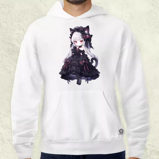 Chibi macskalány v8 férfi pulóver