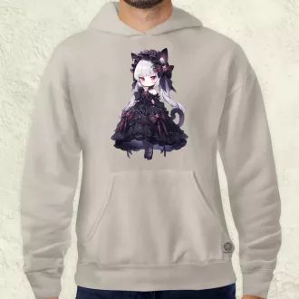 Chibi macskalány v8 férfi pulóver