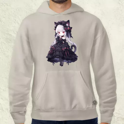 Chibi macskalány v8 férfi pulóver