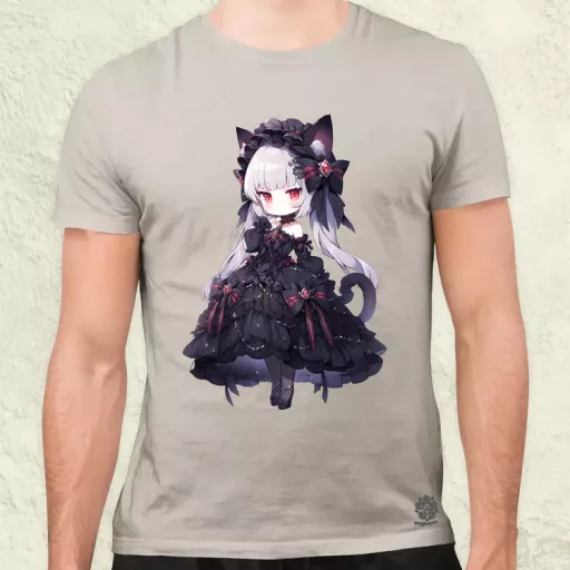 Chibi macskalány v8 férfi póló
