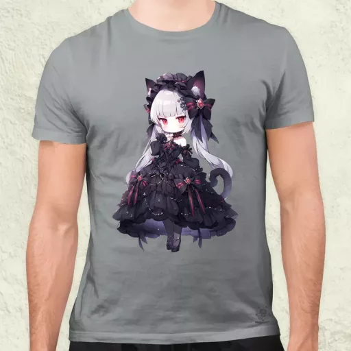 Chibi macskalány v8 férfi póló