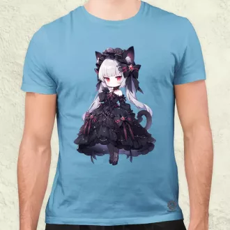 Chibi macskalány v8 férfi póló