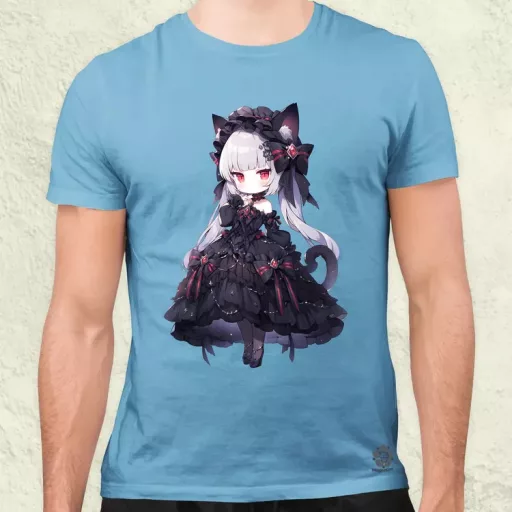 Chibi macskalány v8 férfi póló