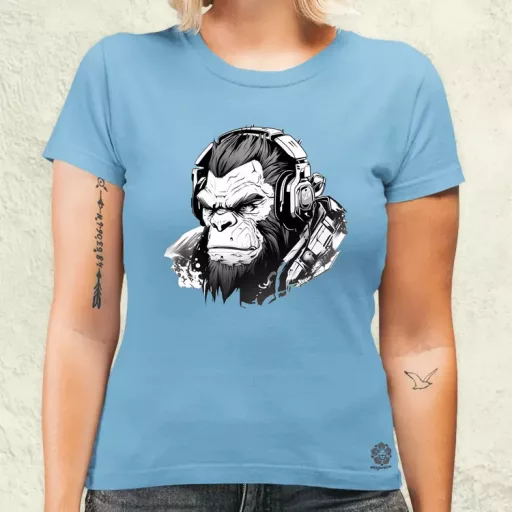 Cyberpunk gorilla v1 női póló
