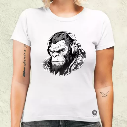 Cyberpunk gorilla v1 női póló