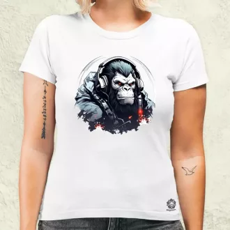 Cyberpunk gorilla v2 női póló