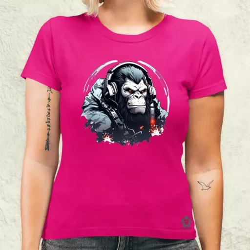Cyberpunk gorilla v2 női póló
