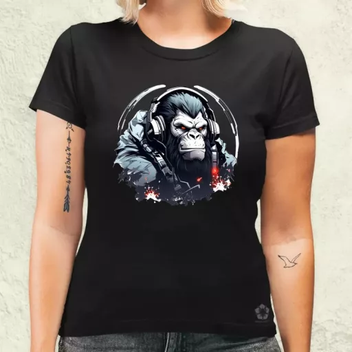 Cyberpunk gorilla v2 női póló