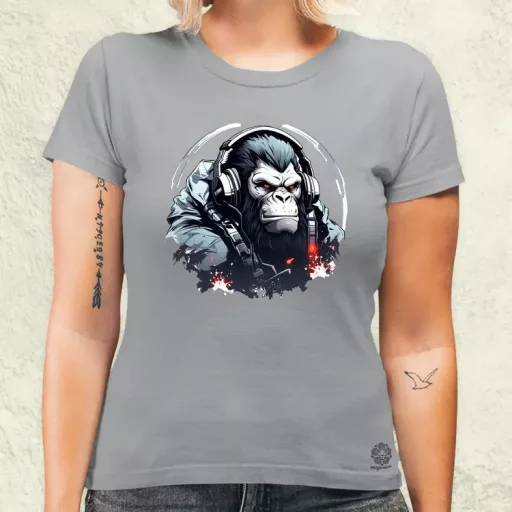 Cyberpunk gorilla v2 női póló