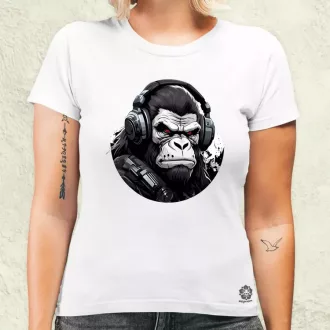 Cyberpunk gorilla v3 női póló