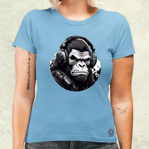 Cyberpunk gorilla v3 női póló