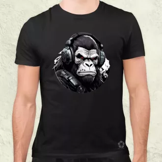 Cyberpunk gorilla v3 férfi póló