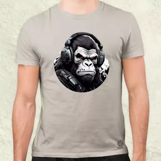 Cyberpunk gorilla v3 férfi póló